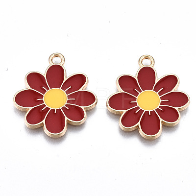 Eco-Friendly Alloy Enamel Pendants ENAM-Q437-041C-NR-1