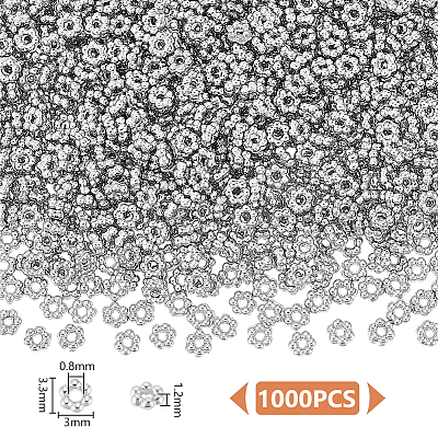 1000Pcs Alloy Spacer Beads FIND-UN0004-20P-1