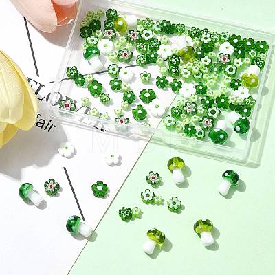 156Pcs 9 Styles Handmade Millefiori Glass Bead Strands LAMP-FS0001-49-1