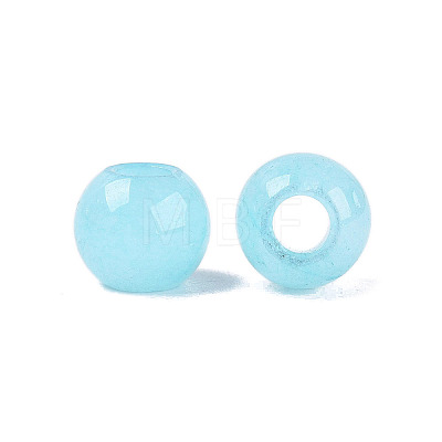 Natural White Jade European Beads G-Q607-01A-03-1
