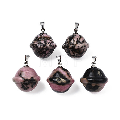 Natural Rhodonite Pendants PORC-T132-053J-1