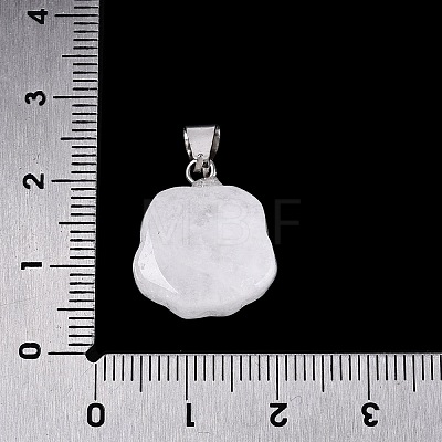 Natural & Synthetic Mixed Gemstone Carved Pendants G-Q608-01-1