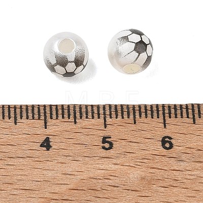 Sports Printed ABS Plastic Beads PL-CBA1C22-05-1