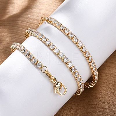 Brass Tennis Necklaces NJEW-I104-13A-1