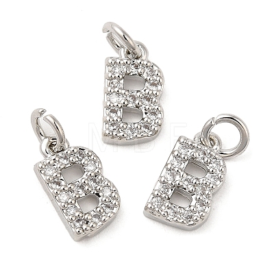 Brass Micro Pave Grade AAA Cubic Zirconia Charms LS-ZIRC-P067-11P-B-NR-1