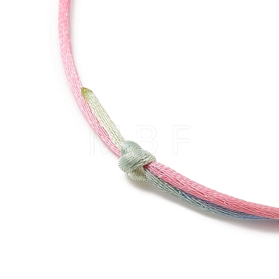 Dyed Gradient Color Adjustable Nylon Thread Cord Braided Bracelet Making AJEW-JB01161-1