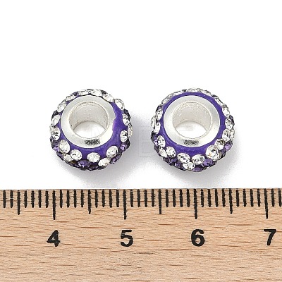 Alloy Rhinestone Clay Pave Beads ALRI-D300-02S-03-1