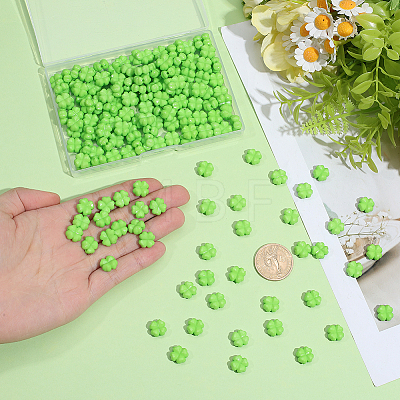 200Pcs Opaque Acrylic Beads OACR-SP0002-40C-1