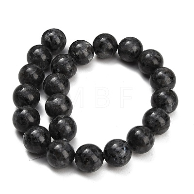 Natural Larvikite Beads Strands GSR18mmC128-1