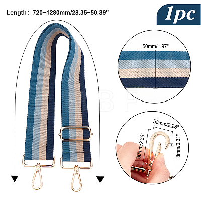 Stripe Pattern Cotton Fabric Bag Straps FIND-WH0001-56A-1