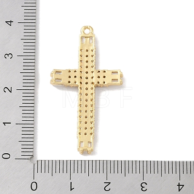 Rack Plating Brass Micro Pave Cubic Zirconia Pendants KK-A224-16G-01-1