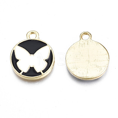 Alloy Enamel Pendants PALLOY-S133-008A-1