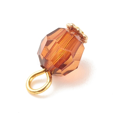 Faceted Transparent Acrylic Charms PALLOY-JF01602-1