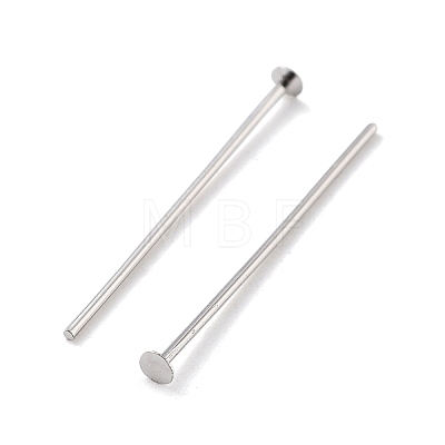 Rhodium Plated 925 Sterling Silver Flat Head Pins STER-M117-03A-P-1