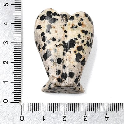 Natural Dalmatian Jasper Angel Figurine DJEW-N006-01A-17-1