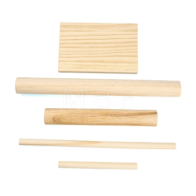 2-Tier T Bar Wood Necklaces and Bracelets Jewely Display Stands WD-CBA482F-05-1