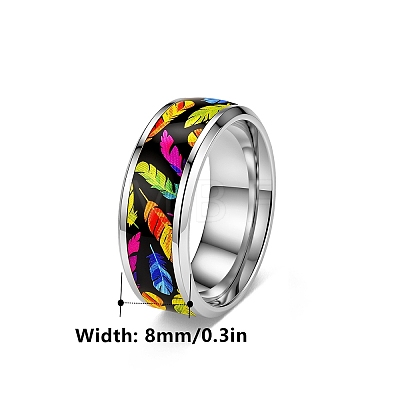 Printed 304 Stainless Steel Finger Rings WG4341D-02-1