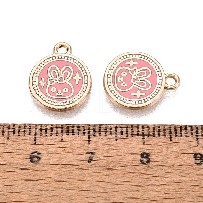 Rack Plating Alloy Enamel Pendants ENAM-N070-01C-02G-02-1