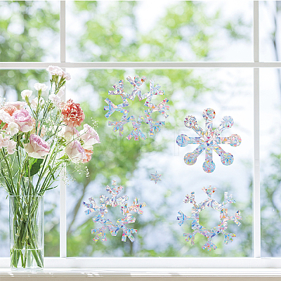 Waterproof PVC Colored Laser Stained Window Film Adhesive Stickers DIY-WH0256-094-1