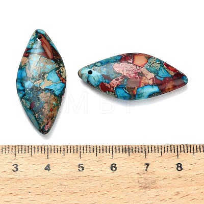Dyed Natural Imperial Jasper Pendants G-H355-01C-1