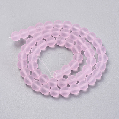 Transparent Glass Beads Strands GLAA-Q064-05-10mm-1