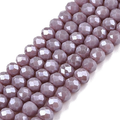 Electroplate Glass Beads Strands LS-EGLA-A044-P4mm-A13-1