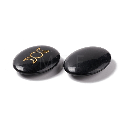 Natural Obsidian Healing Massage Palm Stones G-E579-03D-1