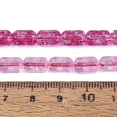 Crackle Transparent Glass Beads Strands GLAA-N068-05A-07-1
