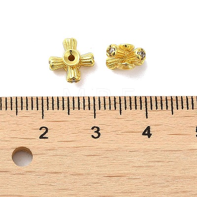 Rack Plating Brass Micro Pave Cubic Zirconia Beads KK-F863-11G-1