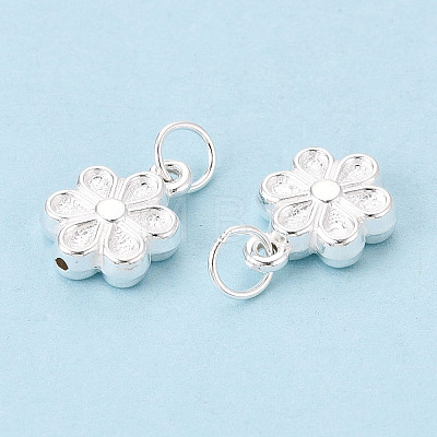 925 Sterling Silver Flower Charms STER-T009-05S-1