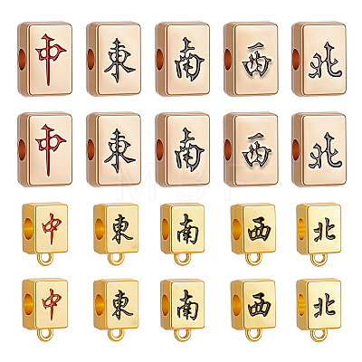 10Pcs 5 Styles Alloy Enamel Pendant Bails FIND-DR0002-42-1