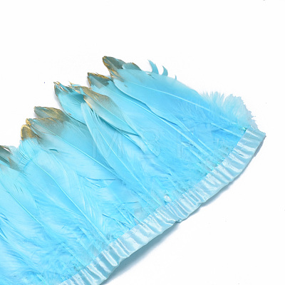 Golden Plated Goose Feather Cloth Strand Costume Accessories FIND-T014-01H-1