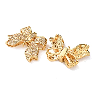 Brass Micro Pave Cubic Zirconia Chandelier Component Links KK-K422-15G-1