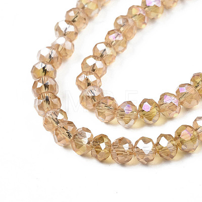 Electroplate Glass Beads Strands EGLA-A034-T8mm-B23-1