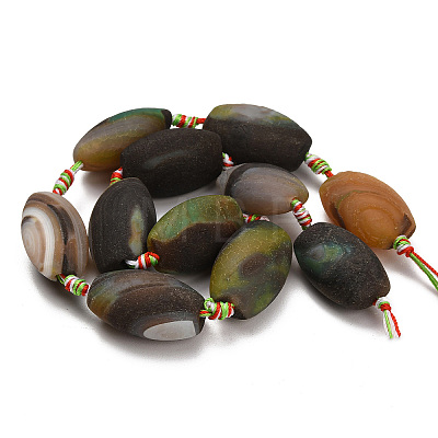 Natural Agate Beads Strands G-A321-O04-01-1