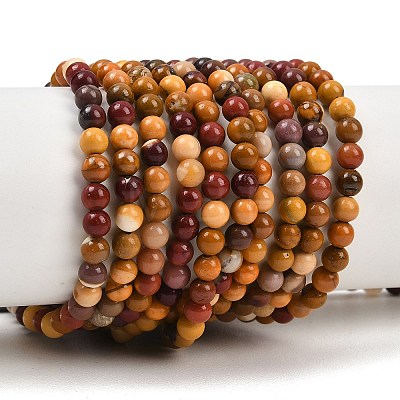 Round Natural Mookaite Beads Strands G-F216-4mm-19-1
