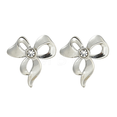 304 Stainless Steel with Rhinestone Stud Earrings EJEW-G400-07P-1