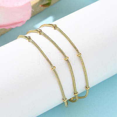 304 Stainless Steel Snake Chain Bracelets for Women BJEW-U019-04G-04-1