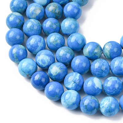 Natural Howlite Beads Strands G-H343-D06-12mm-B-1