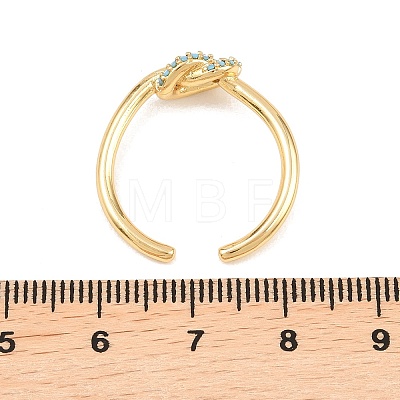 Brass Micro Pave Cubic Zirconia Finger Rings RJEW-C153-01G-1