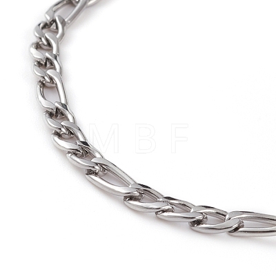 Men's 304 Stainless Steel Figaro Chains BJEW-JB05841-02-1