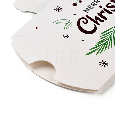 Christmas Theme Paper Pillow Gift Boxes X-CON-B012-03-1