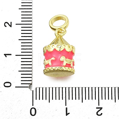 Brass Enamel Pendants KK-K400-22G-01-1