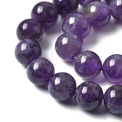 Natural Amethyst Beads Strands G-M445-8MM-01F-1