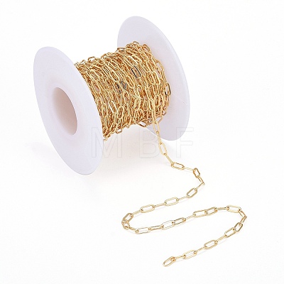 Soldered Brass Paperclip Chains CHC-G005-06G-01-1