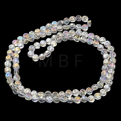 AB Color Plated Electroplate Transparent Glass Beads Strands EGLA-G037-01A-AB02-1