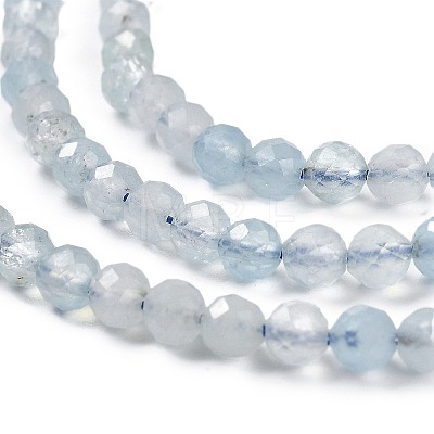 Natural Aquamarine Beads Strands G-F509-02-4mm-1