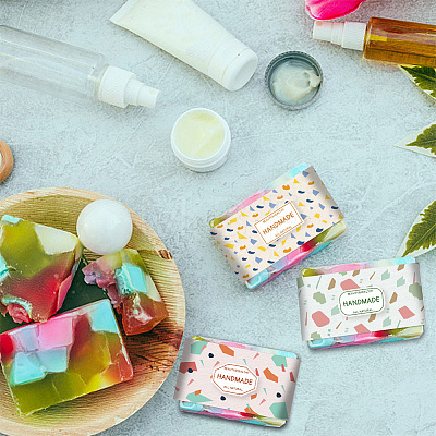 90Pcs 9 Styles Flower Pattern Soap Paper Tag DIY-WH0399-69-035-1