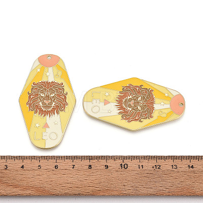 Rack Plating Alloy and Enamel Big Pendants ENAM-T021-29F-1