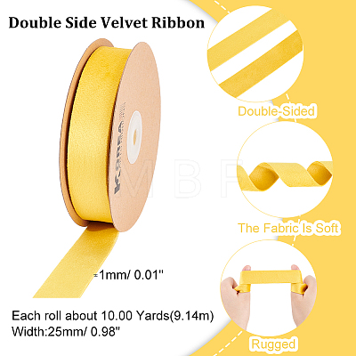 Double Side Velvet Ribbon SRIB-WH0011-058D-1